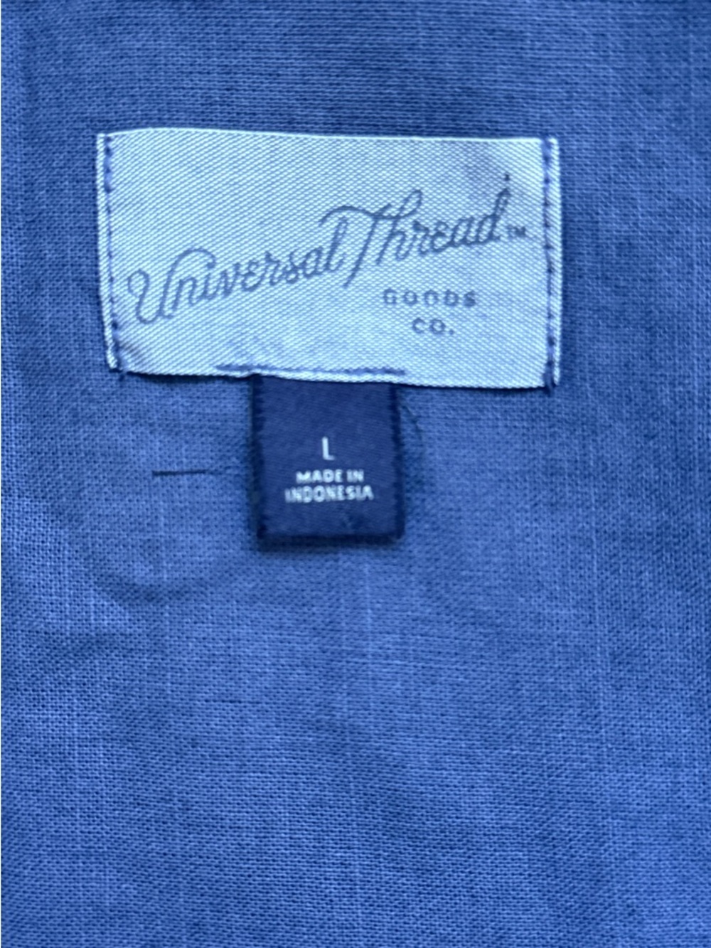 Universal Thread Navy Cropped Button-Down Shirt - Picture 5 of 5